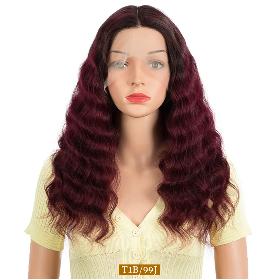 Perruque Lace Front Wig Remy Deep Wave 13x1, cheveux naturels, pre-plucked, naissance des cheveux, pour femmes