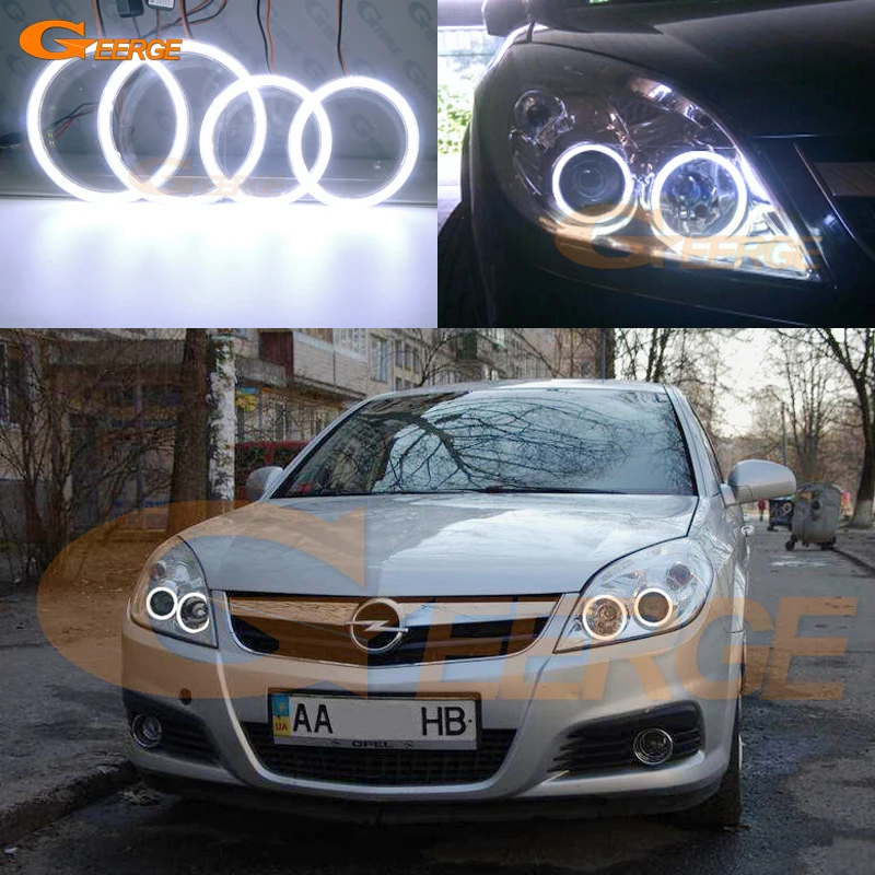 For Chevrolet Opel Vectra C Facelift 2005 2006 2007 2008 2009 Ultra Bright Cob Led Angel Eyes Kit Halo Rings Day Light