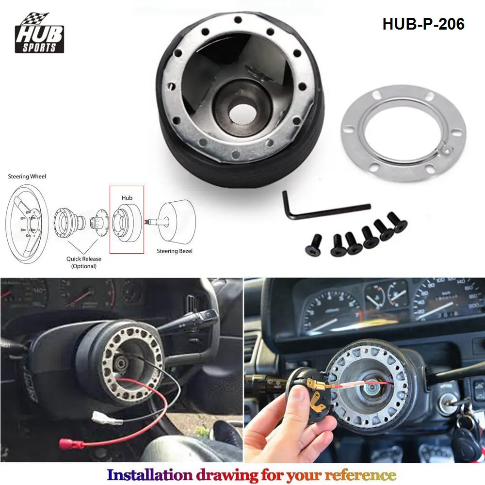 Racing Steering Wheel Hub Adapter Boss Kit For Peugeot 206 Universal HUB-P-206