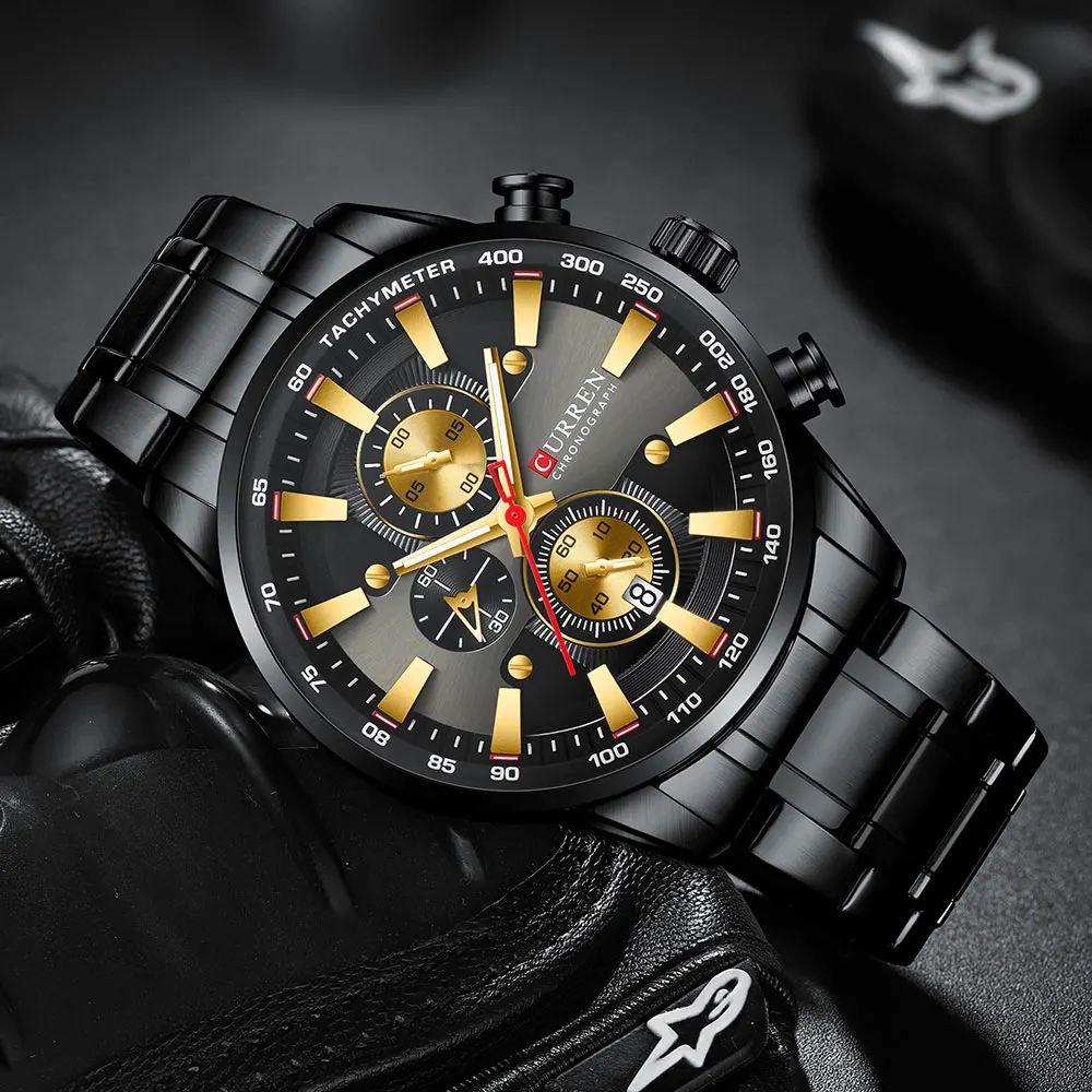 CURREN Neue Herren Uhren Quarz Business Wasserdichte Uhr Mann Uhren Top Marke Luxus Armbanduhr Männer Chronograph Reloj Hombre – Detail 27