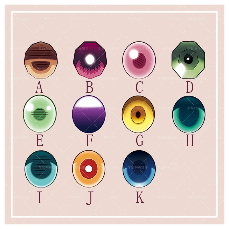 BJD eyes 10mm-12mm-16mm-20mm-24mm doll pressure eyes for 1/8 1/6 1/4 1/3 BJD SD doll eyeballs doll cartoon eyes