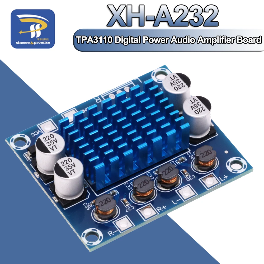 TPA3110 XH-A232 30W+30W 2.0 Channel Digital Stereo Audio Power Amplifier Board DC 8-26V 3A C6-001