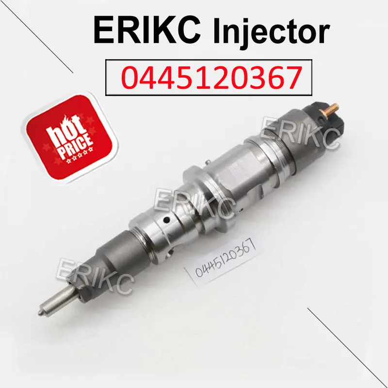 ERIKC 0445120367 5283840 QSB4.5 QSB6.7 Excavator Diesel Engine Fuel Injector 0 445 120 367 CR Injection Nozzle For Bosch Fiat