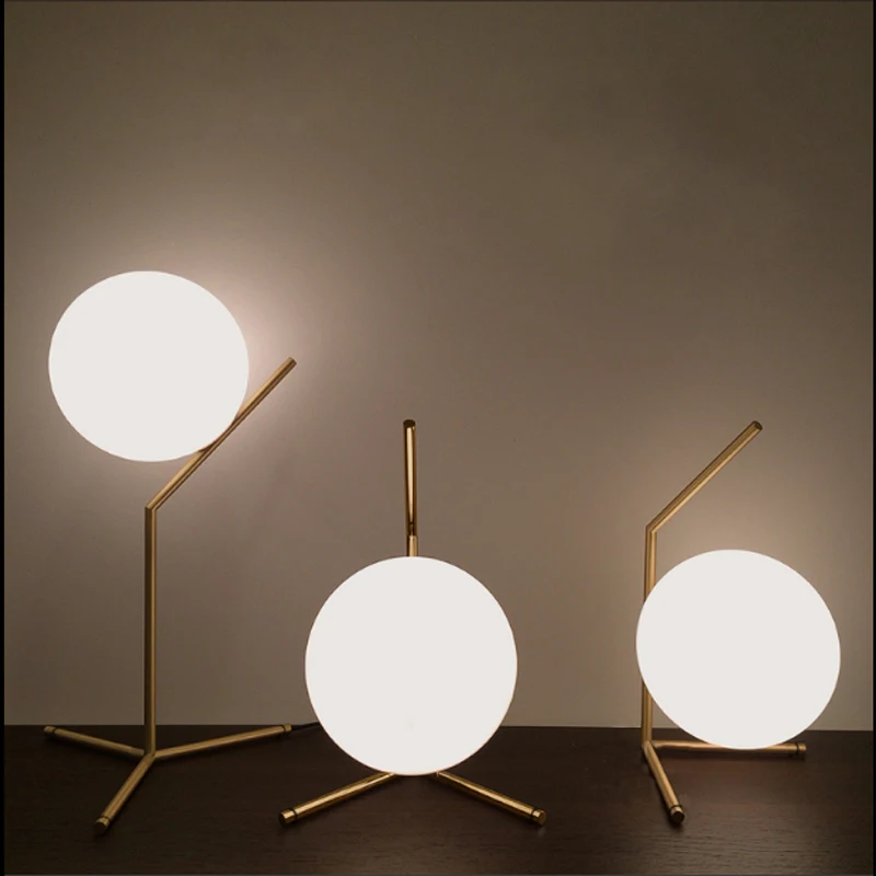 Imagem -05 - Luminária de Mesa de Vidro com Iluminação Led Ferro Regulável Nórdico Criativo Pós-moderno Simples Quarto Cabeceira Deco Mesa Branco E27