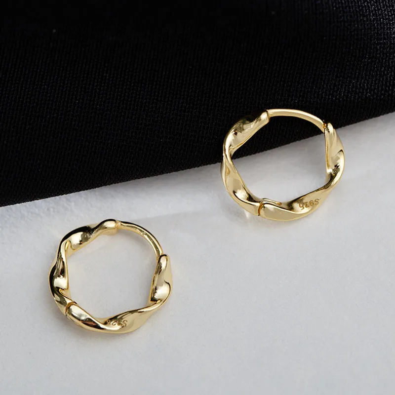 XIYANIKE Silver Color Hot Sale Korean Twisted Earrings Simple Temperament Exquisite Hot Semale Sexy Jewelry Gift Cерьга