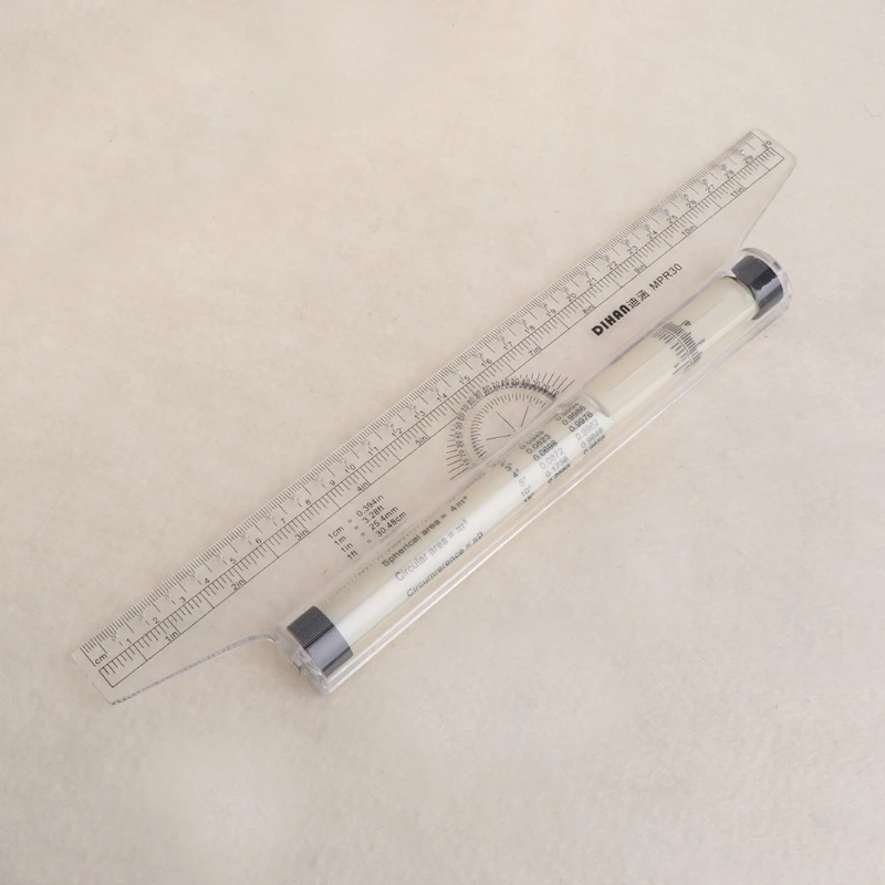 Rolling Parallel Ruler Foot Inch Metric Angle Rule Balancing Scale Multi-Purpose