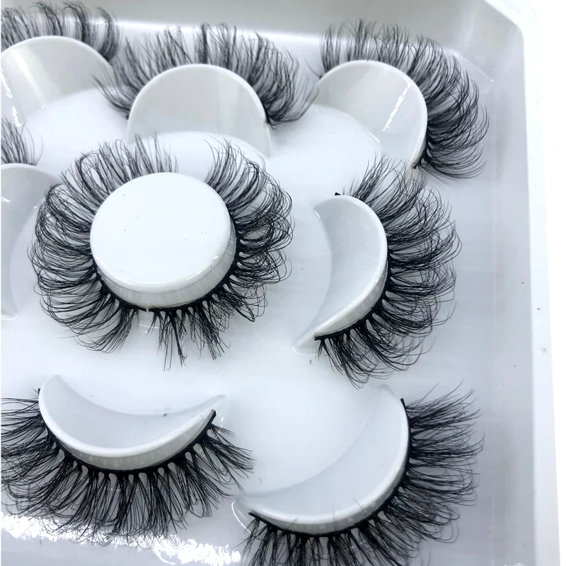 5 Paar flauschige Wimpern 8–25 mm 3D-Nerzwimpern lange dicke natürliche falsche Wimpern Großhandel Wimpern Anbieter Make-up Nerzwimpern – Detail 27