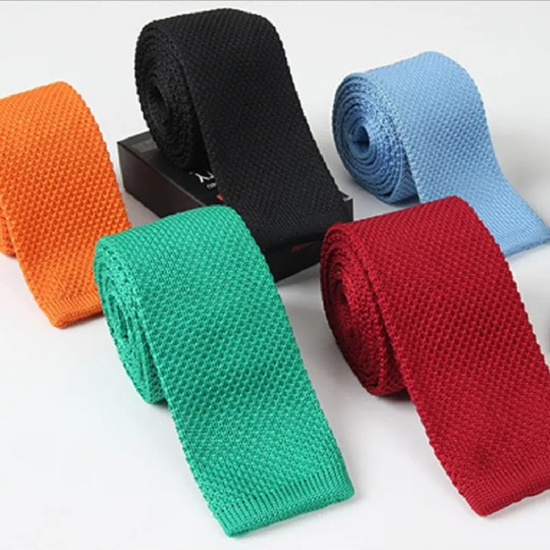 Skinny Necktie For Men Knitting 5cm Brand Ties Men's Neckwear Dress Shirt