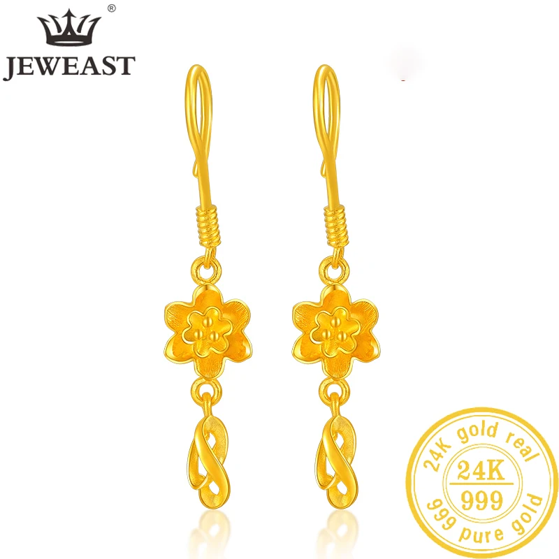 

JJJ 24K Pure Gold Earring Real AU 999 Solid Gold Earrings Nice Hollow Ball Tassel Upscale Trendy Fine Jewelry Hot Sell New 2023