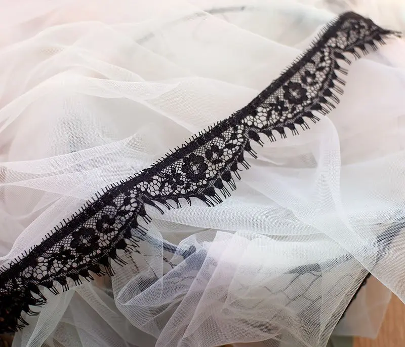 3 meters long eyelashes lace accessories, fringe decoration small lace DIY handmade clothing decoration sewing