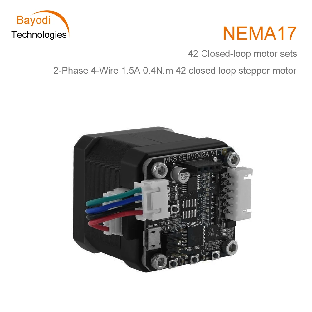 NEMA 17 STM32 42 Closed Loop Stepper Motor Kit MKS SERVO42A Servo Motor With Adaptor Board For 3D Printer 0.4N.m 1.5A CNC Kit