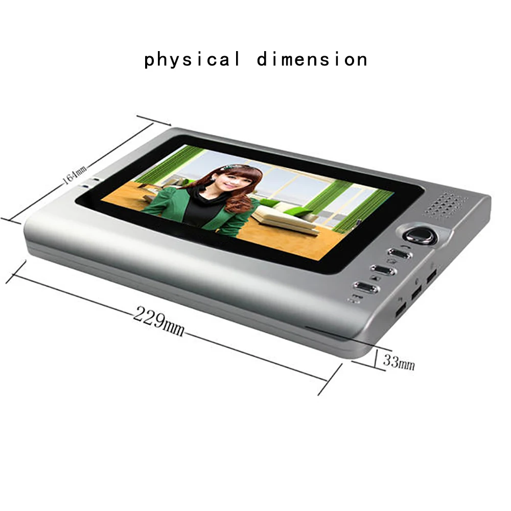 7 inch Visual Doorbell Rainproof Camera Two-way Audio Door Phone Visual villa Intercom Building Intercom