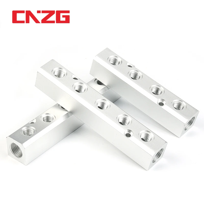 الألومنيوم الفاصل 1/2 "pt الموضوع ميناء 2 3 4 5 6 7 8 9 10 طريقة 1/4 الهوائية الهواء المنوع الموزع موصل