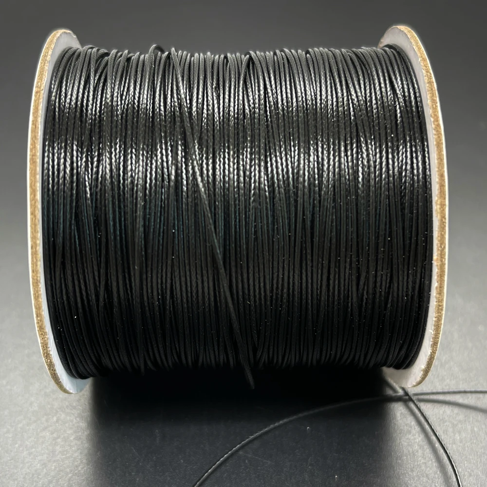 NEW 0.5/0.8/1.0/1.5/2.0mm Waxed Cotton Cord Thread String Strap Necklace Rope For Jewelry Making Shamballa Bracelet