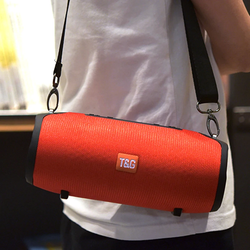 مكبر صوت بخاصية البلوتوث قابل للنقل في الهواء الطلق مقاوم للماء ستيريو العمود مكبرات الصوت اللاسلكية مع هيئة التصنيع العسكري راديو FM MP3 باس صندوق الصوت دروبشيبينغ