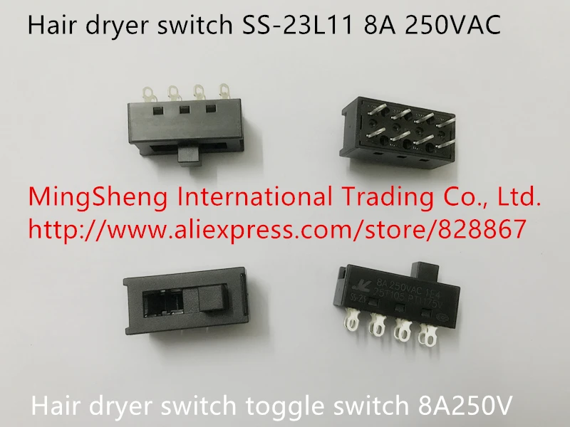 Original new 100% hair dryer switch toggle switch hair dryer switch SS-23L11 8A 250VAC