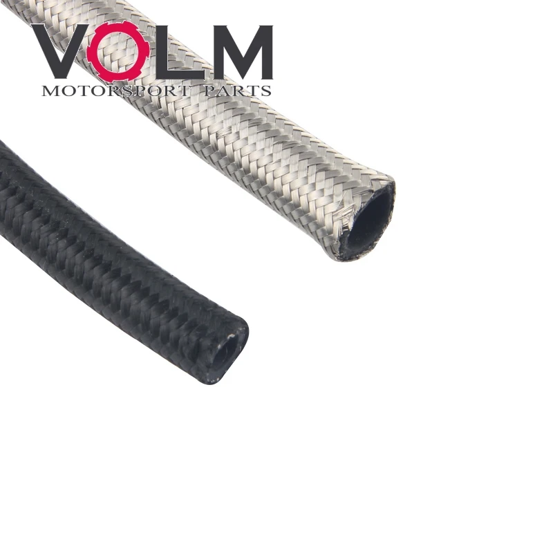 AN10 auto universal Nylon stainless steel braided fitting fuel supply hose fuel line knitted hose doubled braided hose