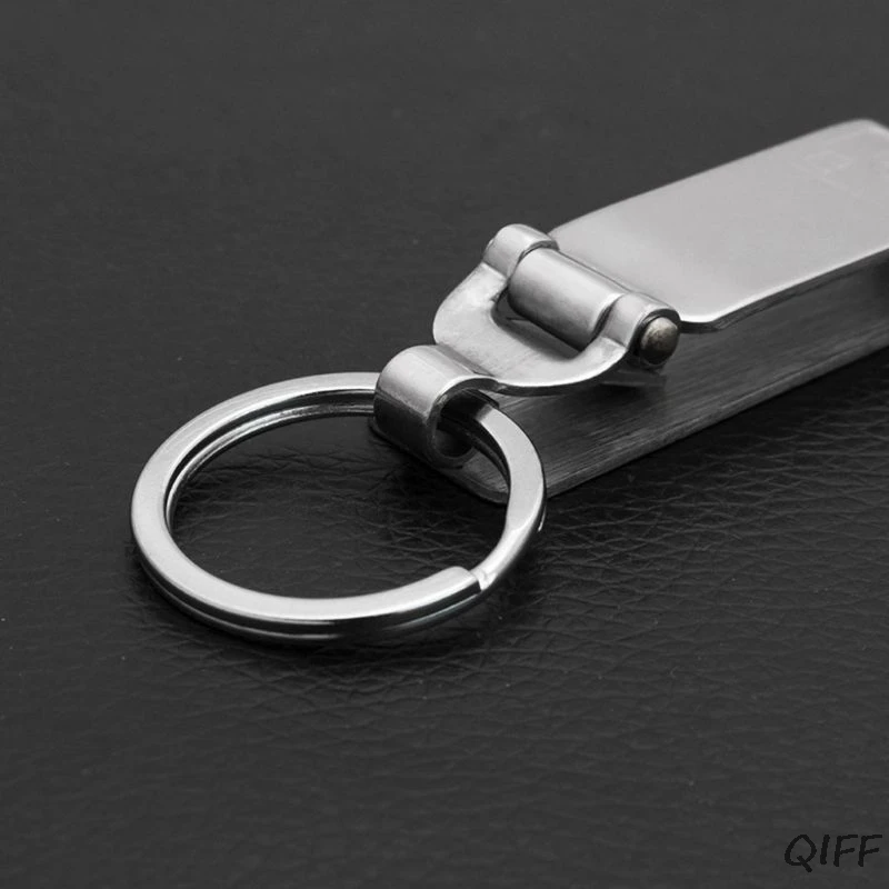 Anti-Lost Heavy Duty Stainless Steel Belt Keyring Holder Key-Clip Detachable