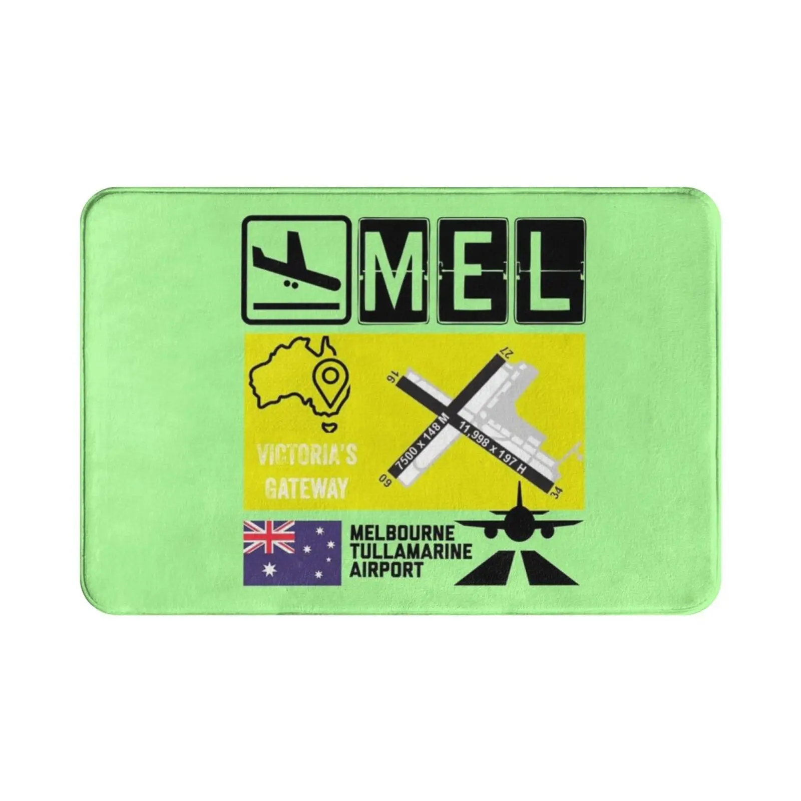 Melbourne. Carpet Mat Rug Cushion Soft Hot Cool New Awesome Idea Christmas Birthday Fun Original Stylish Aviation