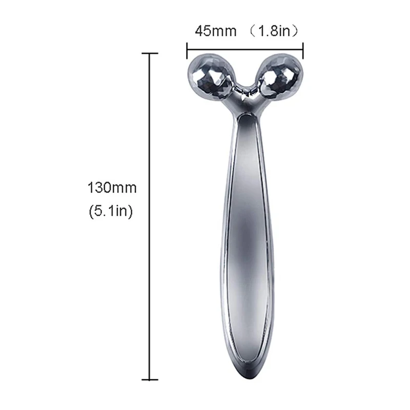 3D Roller Massager 360 Rotate Silver Thin Face Full Body Shape Massager Lifting Wrinkle Remover Facial Massage Relaxation Tool image 6