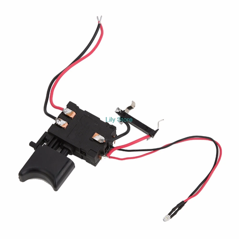 Interruptor de Taladro Inalámbrico con batería de litio, FA8-16/3, 7,2 V-24V, 16A, Control de velocidad, disparador de taladro eléctrico con luz