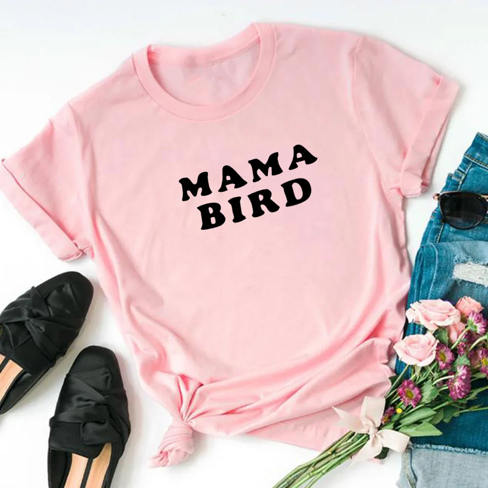 The Original Mama Bird t-shirt womens top kindness t shirt for women, slouchy tee be kind graphic tee scoop neck off shoulder