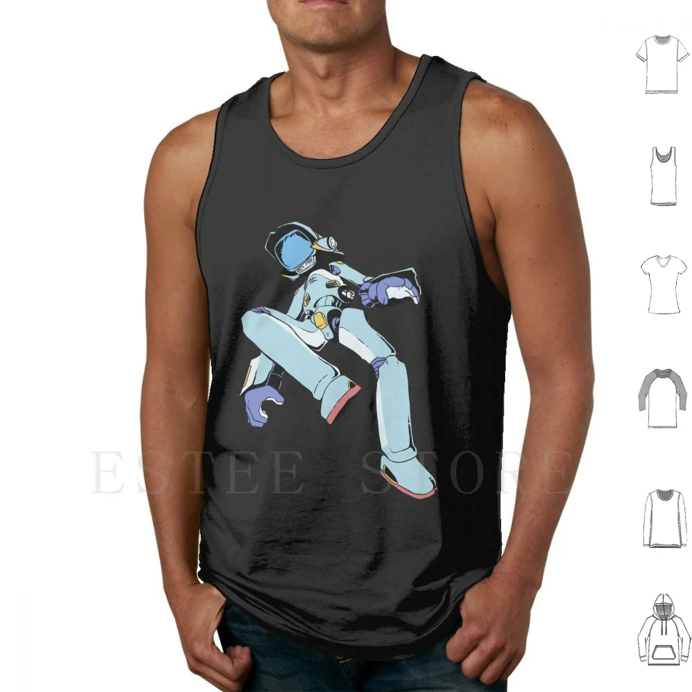 Canti-Flats (azul) Camisetas sin mangas Canti Flcl Fooly Cooly Robot Mecha Mech Comic Comics