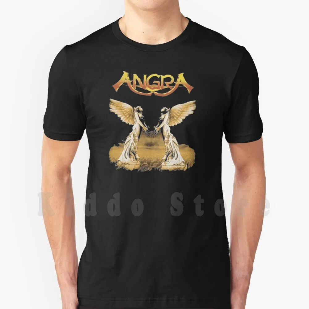 Camiseta masculina de algodão com 20 anos de aniversário do Angra, S-6XL, 20 anos de aniversário da turnê Angra e The Angels Cry Kiss Metal