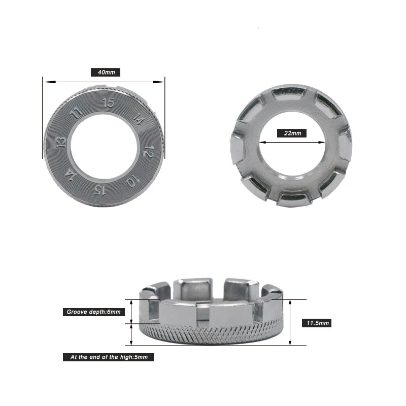 Bicycle Spoke Wrench Tool 8 Way Spoke Nipple Key Bike Wheel Rim Spanner Wrench Repair Tool Adjuster Spanner Cycling Accessories