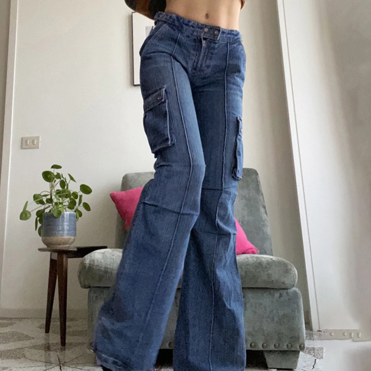 

Vintage Slim Jeans Low Rise Jeans Women 2021 Spring Autumn Streetwear Denim Trousers Femme Vintage Casual Flare Pants Chic