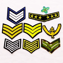 Camouflage US  Military Rank Epaulettes Totem Icon Embroidery Applique Patches For Clothing DIY Iron on Badges on the Backpack