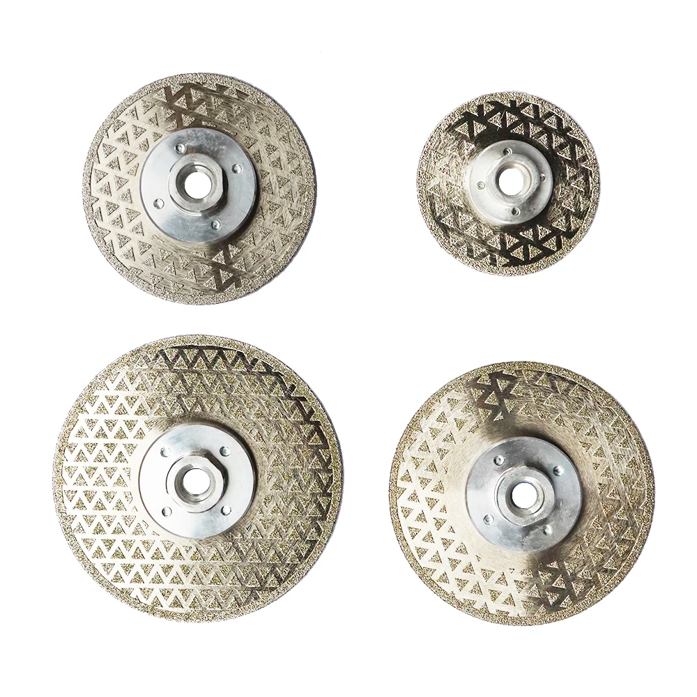 Diamond Saw Blade Electroplated Diamond Cutting Grinding Disc for Marble Granite M14 Thread Electroplated Double Sided