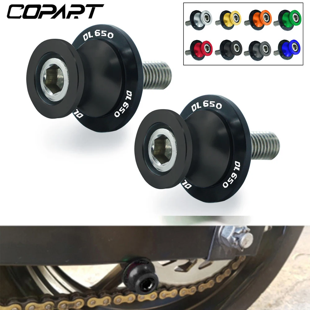 For Suzuki DL650 DL 650 V Strom V-Strom All Years Motorcycle Swingarm Spools Slider Rear Swing Arm Cover Stand Screws Paddock