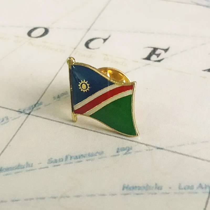 NAMIBIA  National Flag Embroidery Patches Badge Shield And Square Shape Pin One Set On The Cloth Armband   Backpack  Decoration