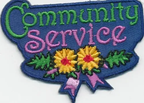 

Hot! Boy Girl COMMUNITY SERVICE BLUE Flowers Fun Patches Crests Badges GUIDES SCOUT (≈ 8.1 * 6 cm)