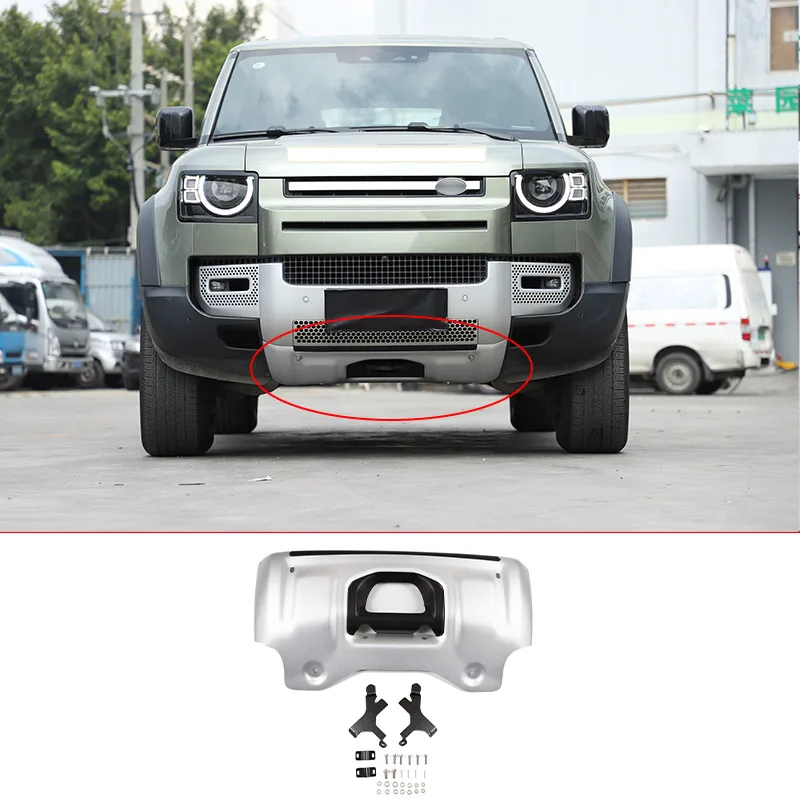 For Land Rover Defender 90 110 2020-25 Stainless Steel Car Front Bumper Lower Protection Plate Guard Plate Cover Car Accessorie