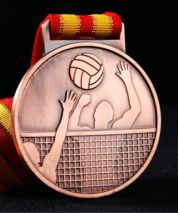 Volleyball Medaille Marathon Lauf Basketball Spiele Gold Medaille Metall Student Preis 2021