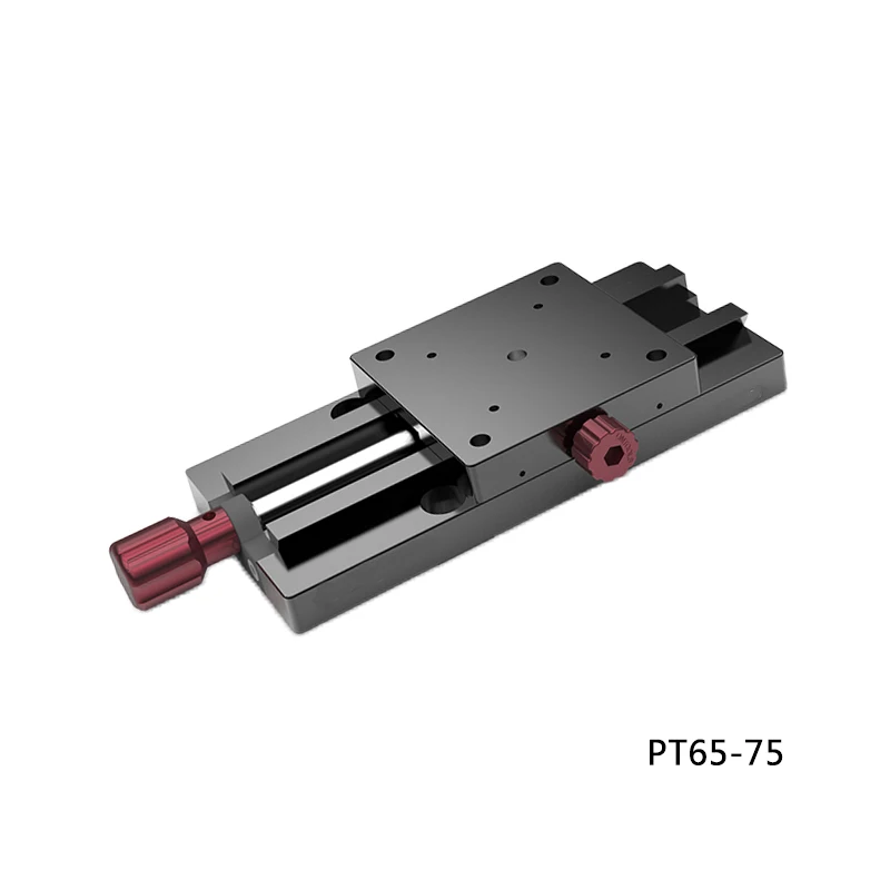 Imagem -04 - Direct Drive Manual Linear Stage Mesa Deslizante de Ajuste Fino Dimensional Groove de Cauda de Pombal Série Pt65