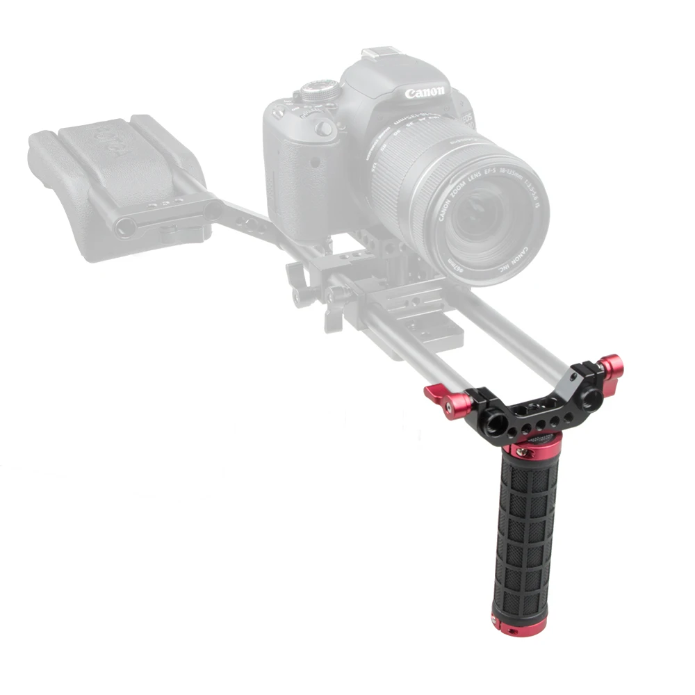 Камера CAMVATE универсальная с одной резиновой средней ручкой для цифровой DSLR-камеры наплечное крепление 15 мм рельсовая система поддержки Новый