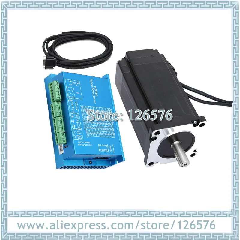 2-phase Total Closed Loop stepper Motor 12N.m Nema34 86HSE12N-BC38 + HSS86 Driver with 3m cable