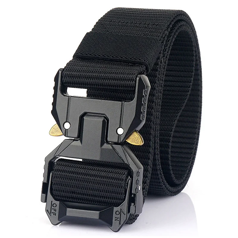 

2021 Men' Tactical Belt Hard Alloy Quickly Unlock Pluggable Buckle 1200D Nylon Military Army Belt Tactical Equipment