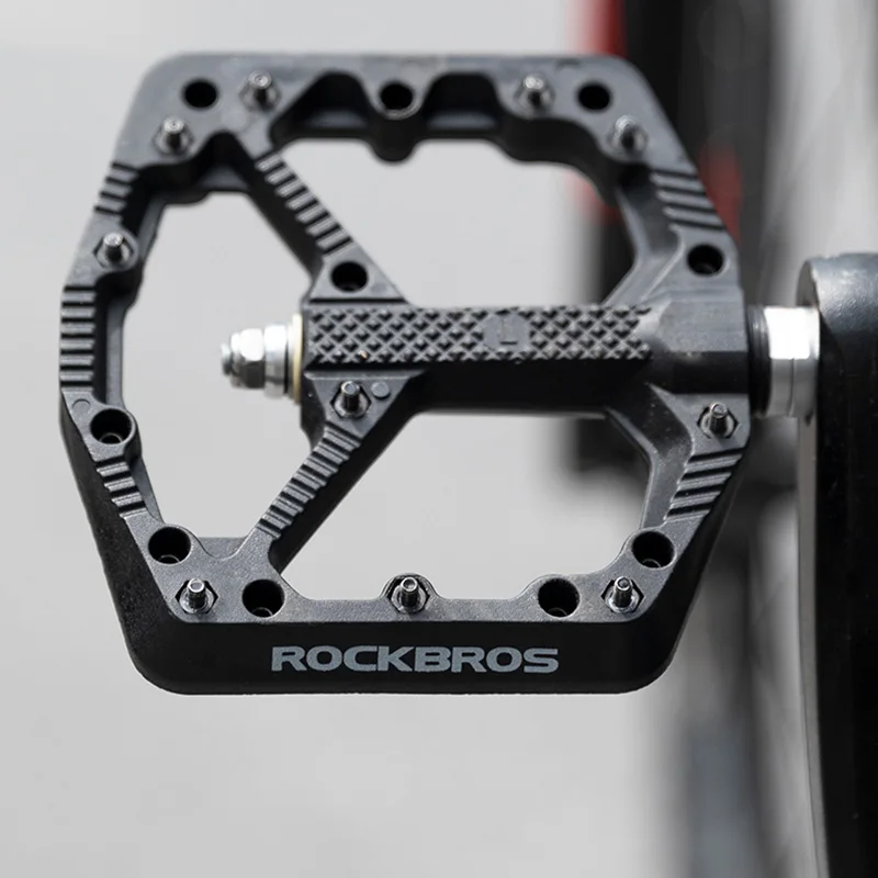 ROCKBROS Bike Pedals Platform Bicycle Flat Non-slip Ultralight MTB Road Pedal Bearings Cycling Mountain Waterproof Accessories