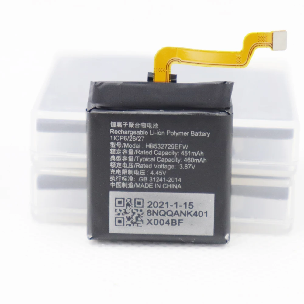 ISUNOO HB532729EFW 3.8V 460mAh Li-Polymer Battery for huawei GT2 Pro smartwatch With Tools