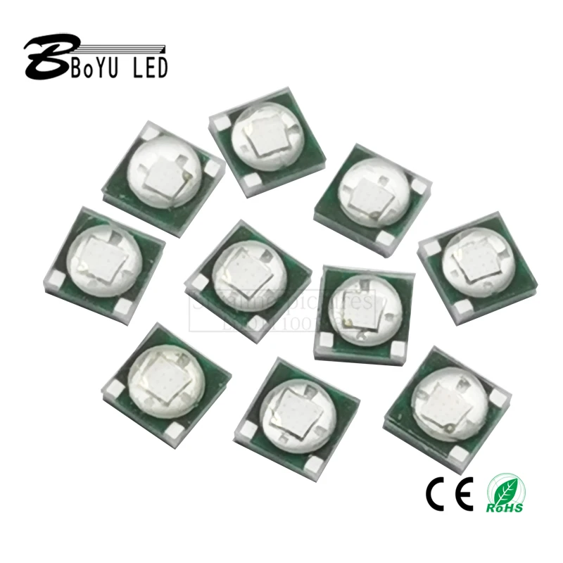 10pcs high power led 3W 3535 430nm ceramic LED lamp beads blue-violet lamp beads plant growth lamp 45mil chip