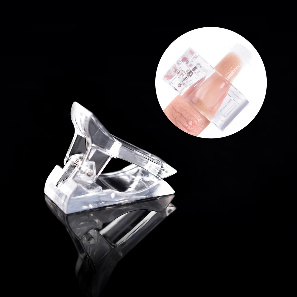 1Pcs Acrylic Nail Clip Transparent Gel Quick Building Tips Mold Clamp Finger Gel Polish Extension Manicure Art Builder Tools