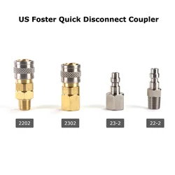 New Foster Quick Disconnect Coupler Stainless Steel Male Plug 22-2 Or 23-2 Female Coupler 2202 Or 2302(1/8 Npt thread )