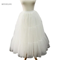 Falda de Organza hinchada de 80CM de largo para Halloween, enagua Vintage de crinolina para boda, Cosplay de noche, tutú Rockabilly