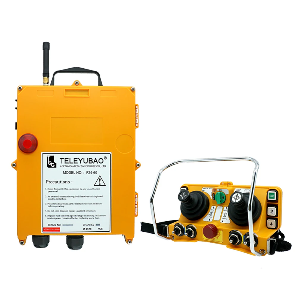 Wireless Industrial Remote Control F24-60 Dual-pole Electric Hoist Remote Control With a Receiving Distance of 100M