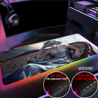 Anime Kbdfans Waterproof Large Cute Mouse Pad Ass 3d RGB Illuminate Jinx Carpet Kawaii Gaming HUB 4 Port USB Kid Read-write Mat