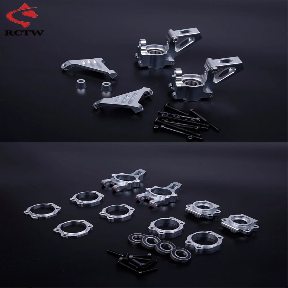 

Alloy CNC Front and Rear Wheel Hub Carrier Set Fit for 1/5 Hpi Rofun Rovan Km MCD Baja 5B 5T 5SC SS TRUCK RC CAR TOYS PARTS